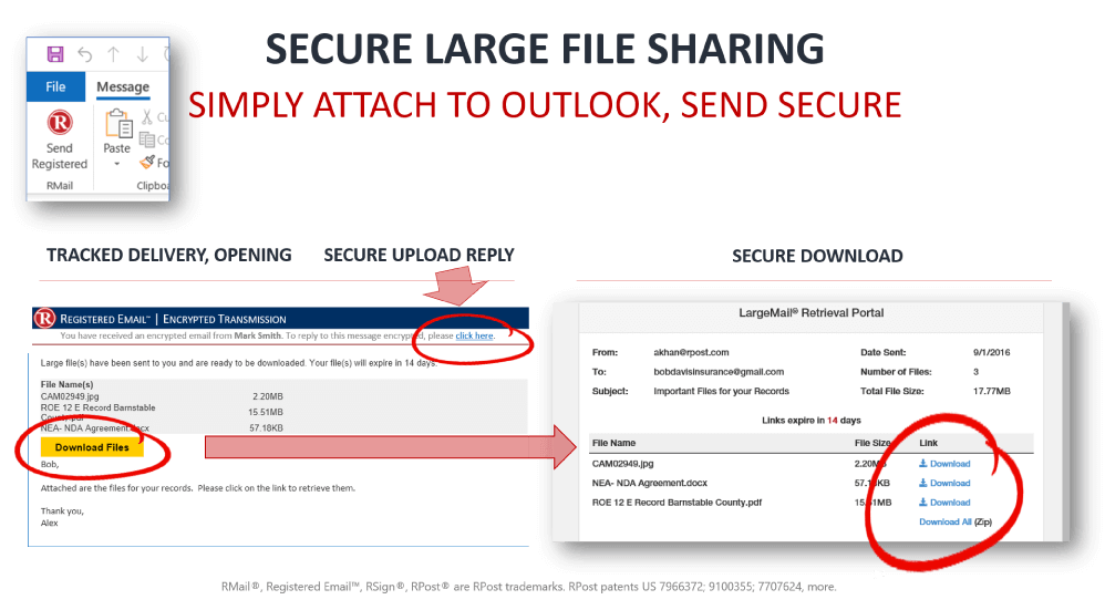 RMail Secure Large File Sharing